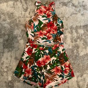 Two piece floral outfit